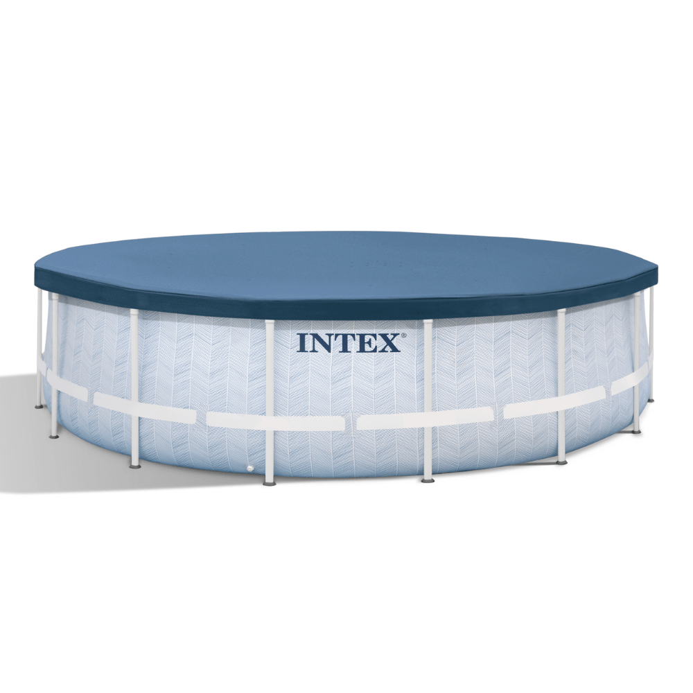 PISCINA ESTRUCTURAL INTEX PRISMA FRAME CHEVRON SET 488X122 CM + BOMBA + ESCALERA + COBERTOR + BASE - 8