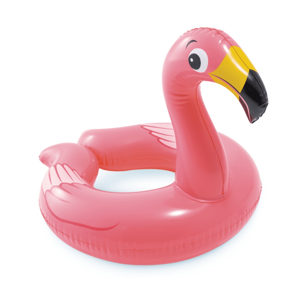 FLOTADOR INFLABLE REDONDO INTEX FLAMENGO 55 CM ANIMAL SPLIT RING - 1