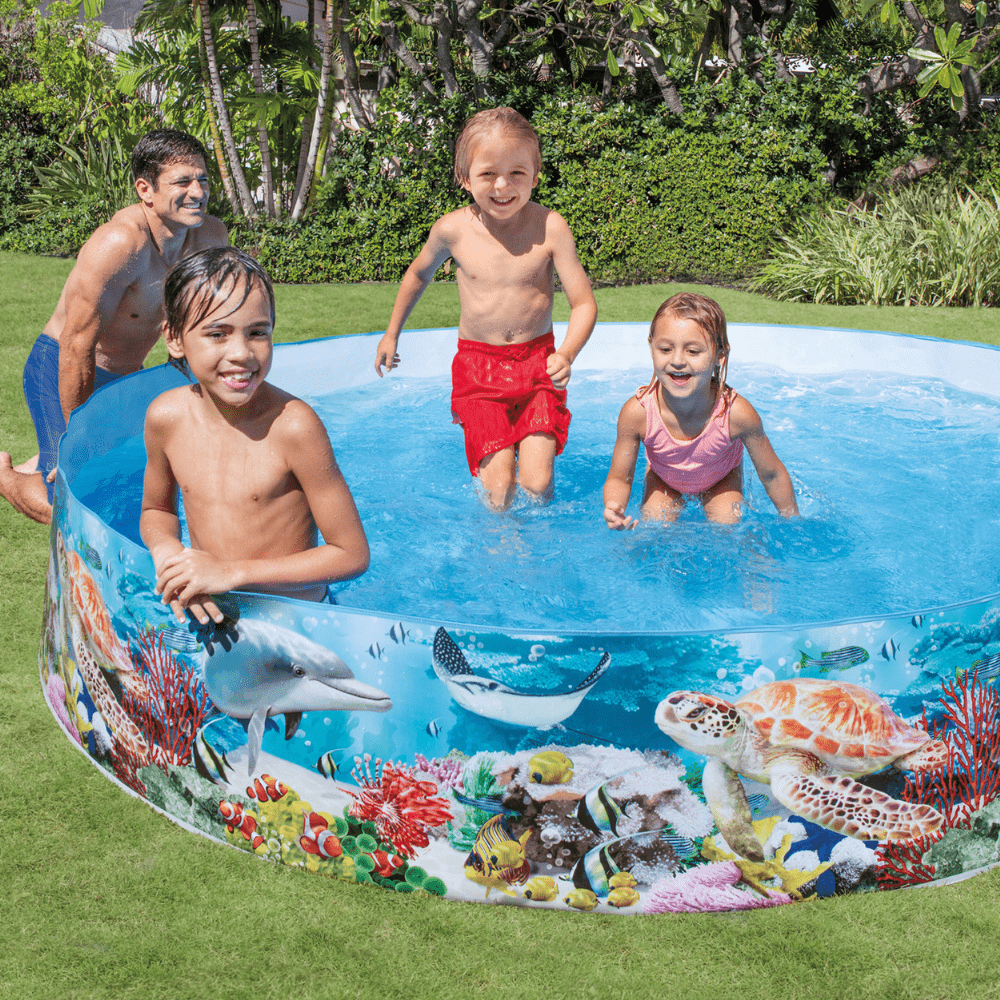 PISCINA INTEX RÍGIDA DEEP BLUE SEA SNAPSET 244X46 CM NIÑO - 3