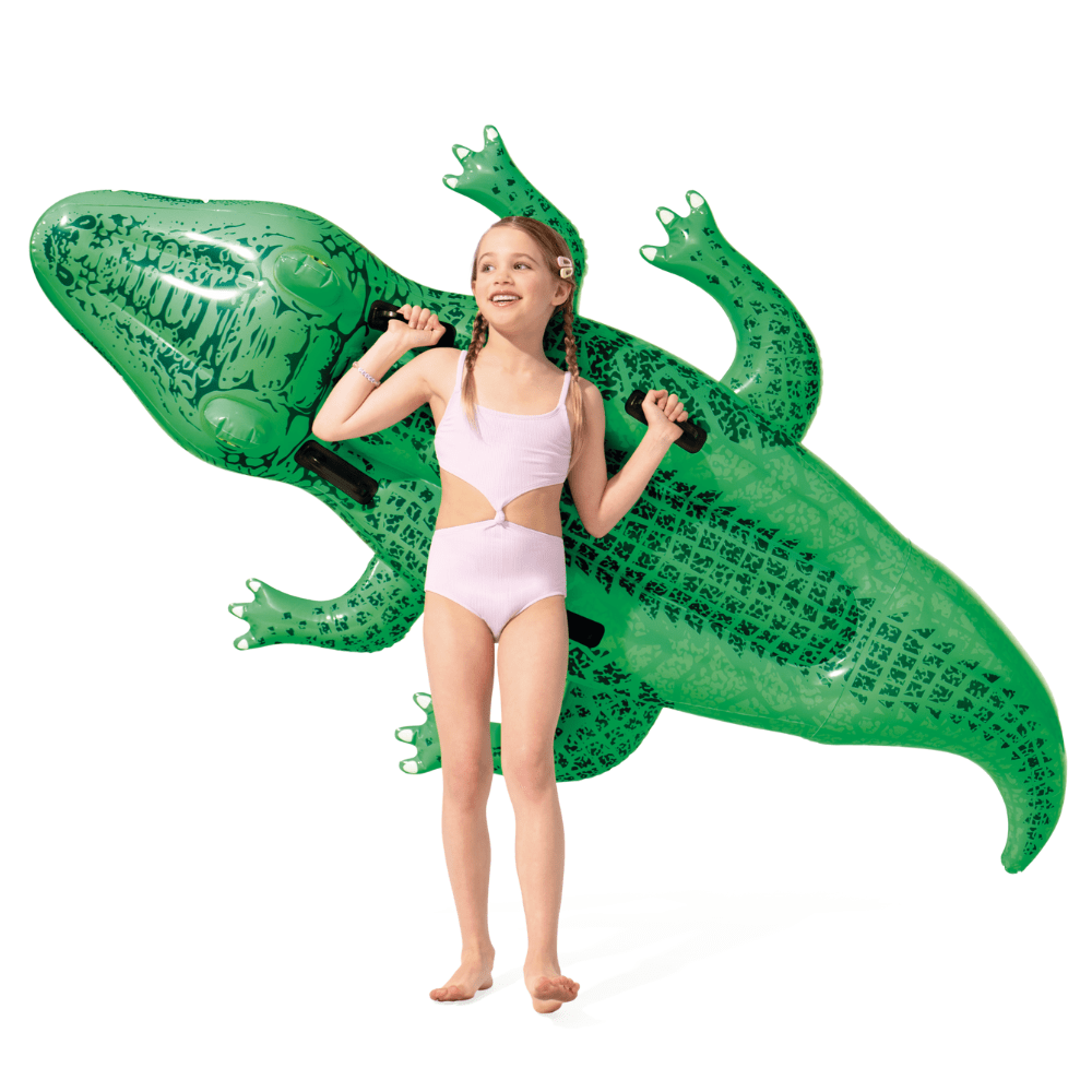 FLOTADOR INFLABLE DISEÑO INTEX COCODRILO GRANDE 203X114 CM GIANT GATOR - 8