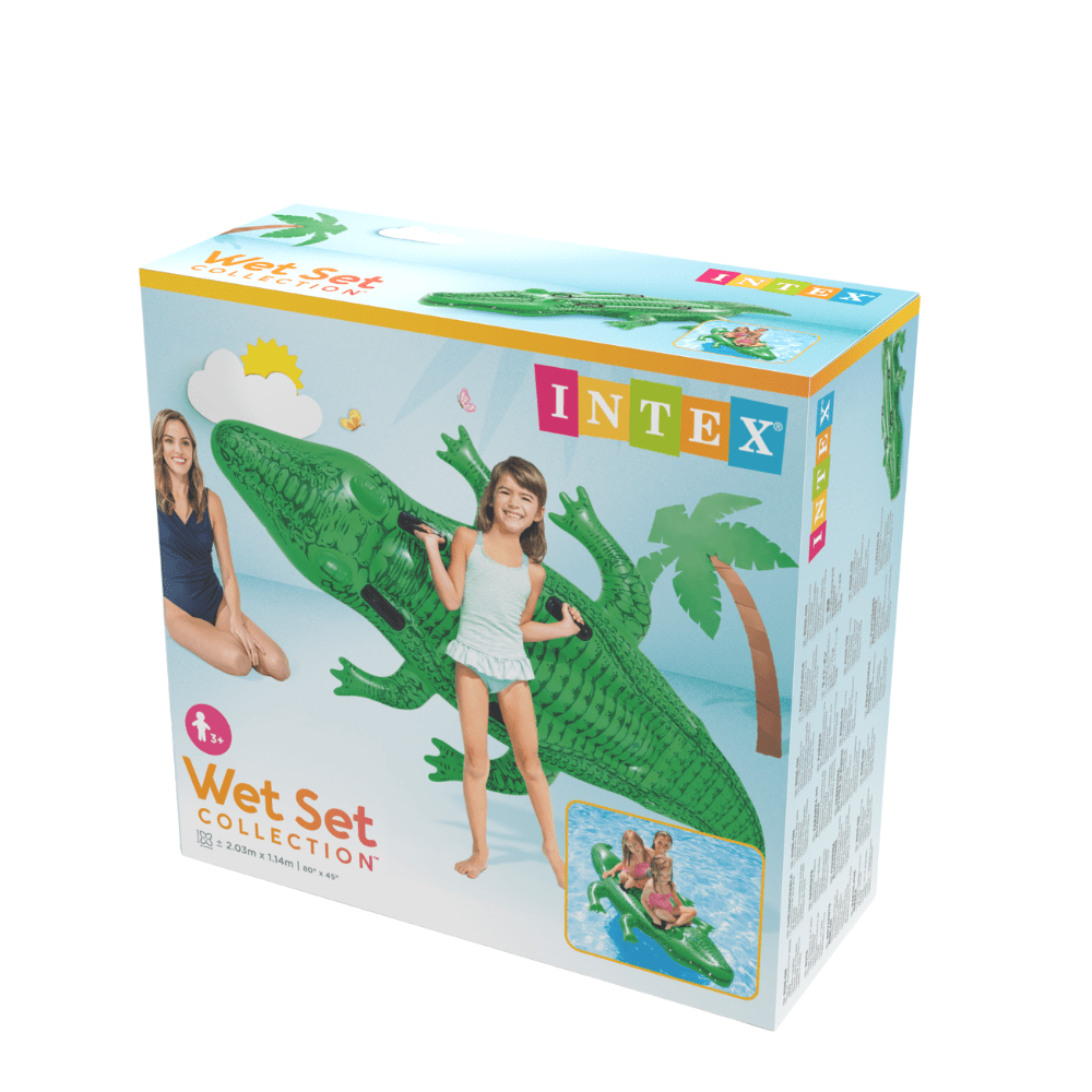 FLOTADOR INFLABLE DISEÑO INTEX COCODRILO GRANDE 203X114 CM GIANT GATOR - 10
