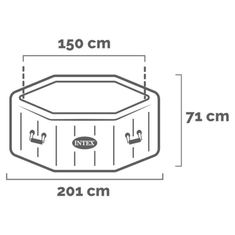 HOT TUB INTEX SPA INFLABLE JET & BUBBLE DELUXE ONYX 6 PERSONAS - 5