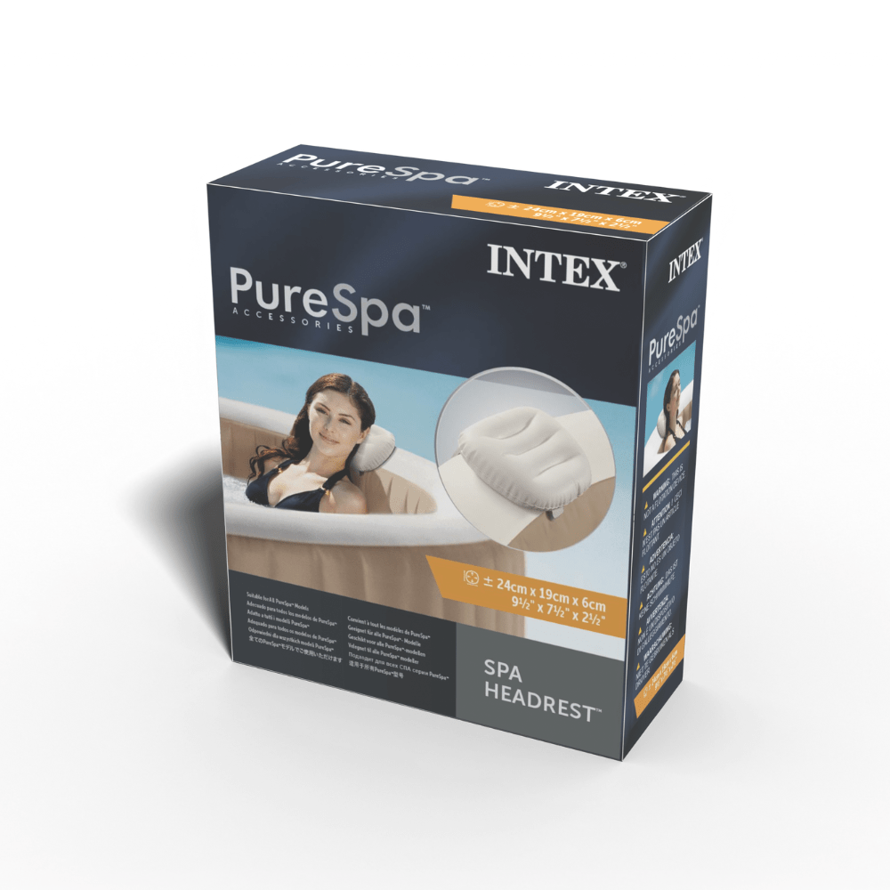ALMOHADA INFLABLE INTEX SPA HOT TUB HEADREST CREMA - 2
