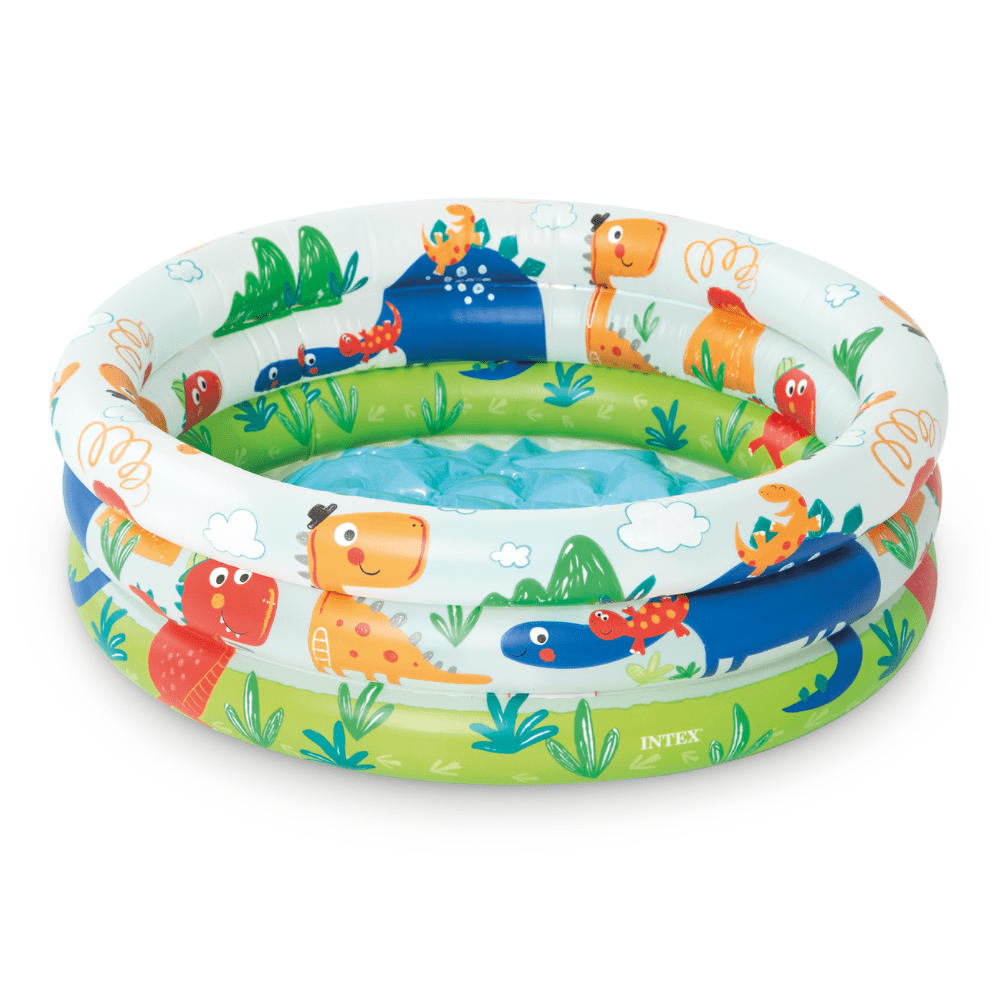 PISCINA BEBÉ INFLABLE DINOSAURIO INTEX 61X22 CM DINO BUDDIES 3 RING - 1