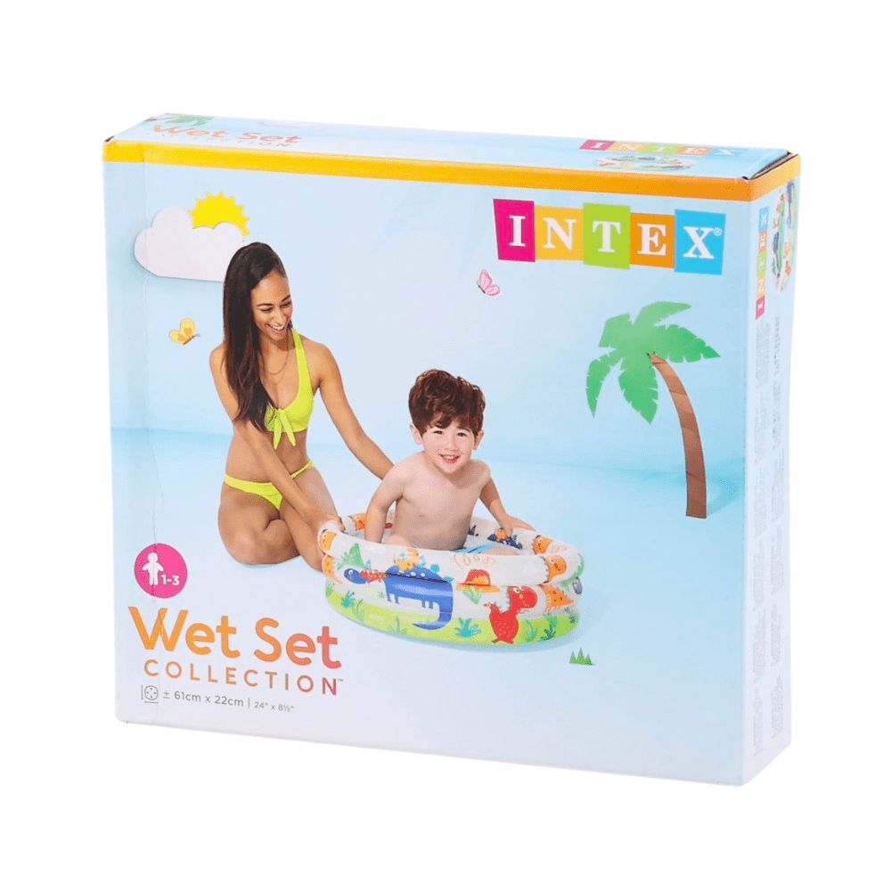 PISCINA BEBÉ INFLABLE DINOSAURIO INTEX 61X22 CM DINO BUDDIES 3 RING - 3