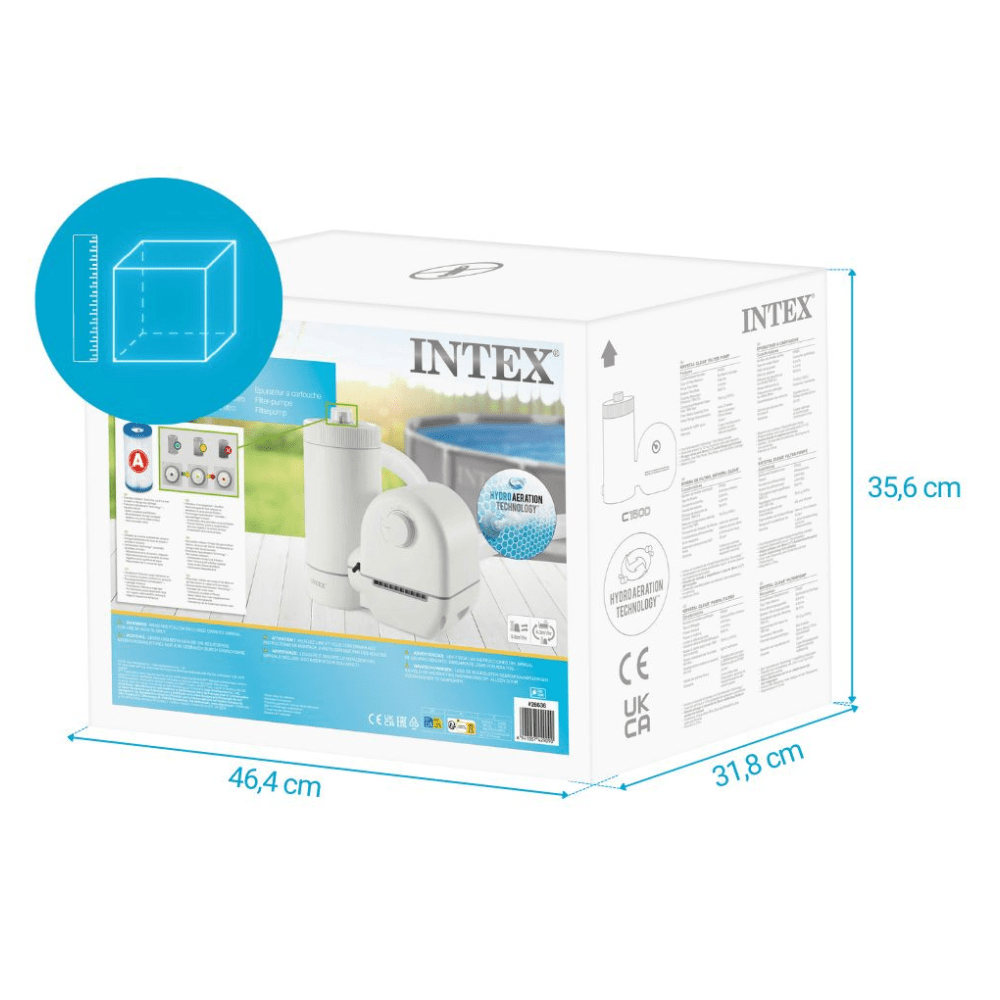 BOMBA INTEX PARA PISCINA 5.678 LTS/HR FILTER PUMPS + FILTRO TIPO A - 7