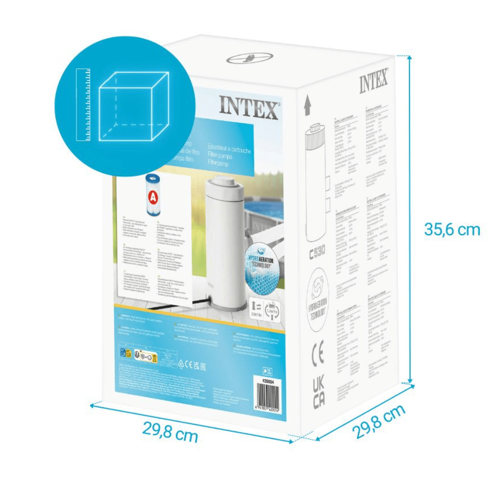 BOMBA INTEX PARA PISCINA 2.006 LTS/HR FILTER PUMPS + FILTRO TIPO A - 7