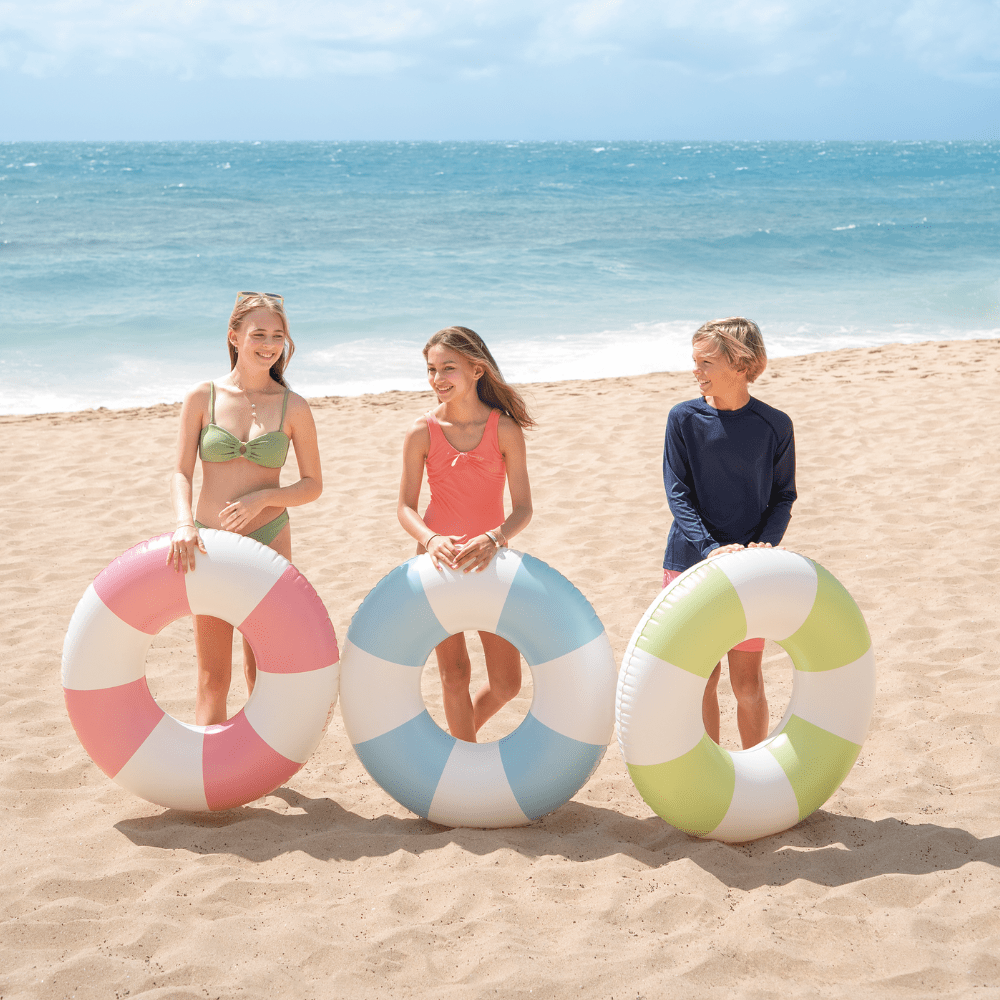 FLOTADOR INFLABLE REDONDO INTEX 91 CM COASTAL CABANA TUBE VERDE - 2