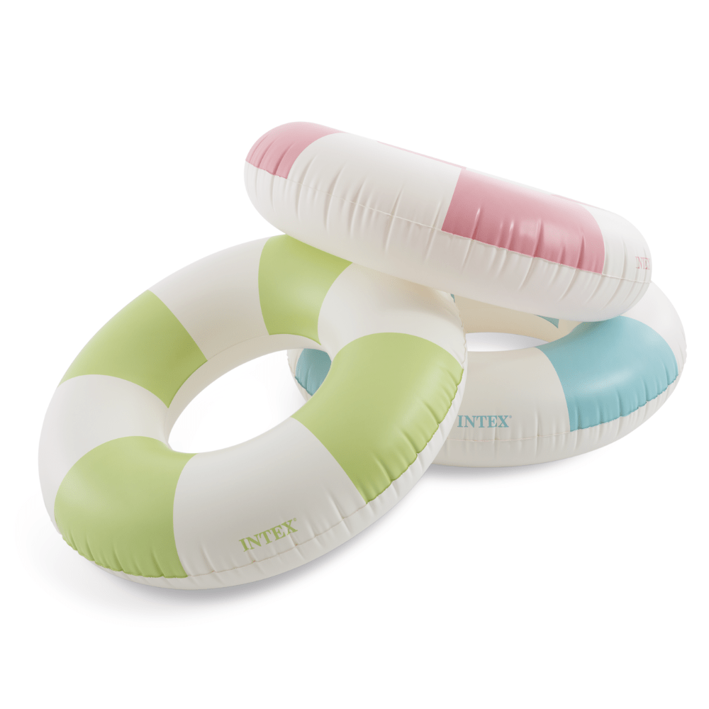 FLOTADOR INFLABLE REDONDO INTEX 91 CM COASTAL CABANA TUBE VERDE - 6