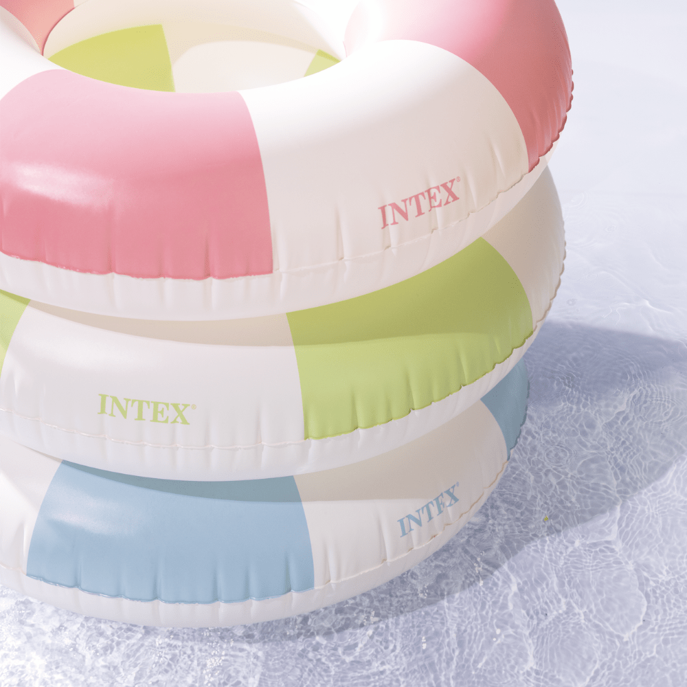 FLOTADOR INFLABLE REDONDO INTEX 91 CM COASTAL CABANA TUBE VERDE - 7