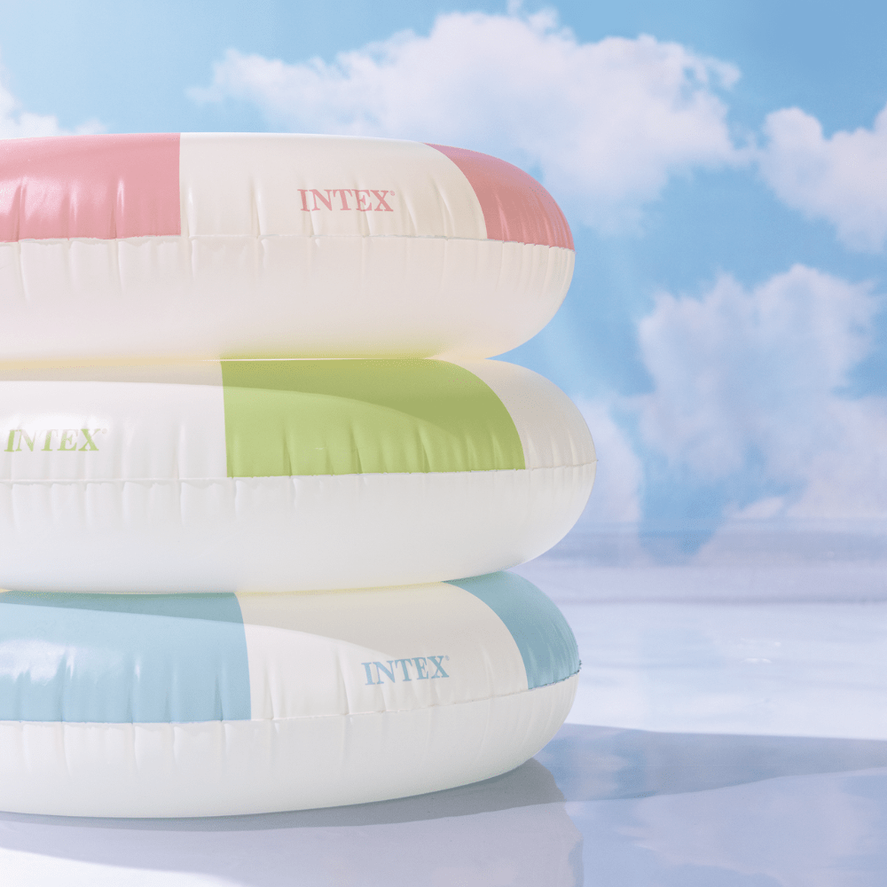 FLOTADOR INFLABLE REDONDO INTEX 91 CM COASTAL CABANA TUBE VERDE - 9