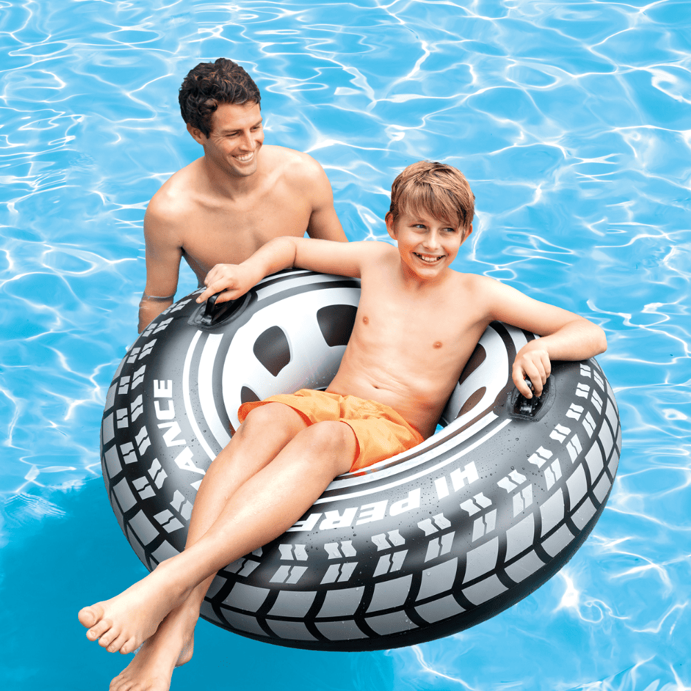 FLOTADOR INFLABLE REDONDO INTEX CON SUJETADORES 114 CM MONSTER TRUCK TUBE - 2