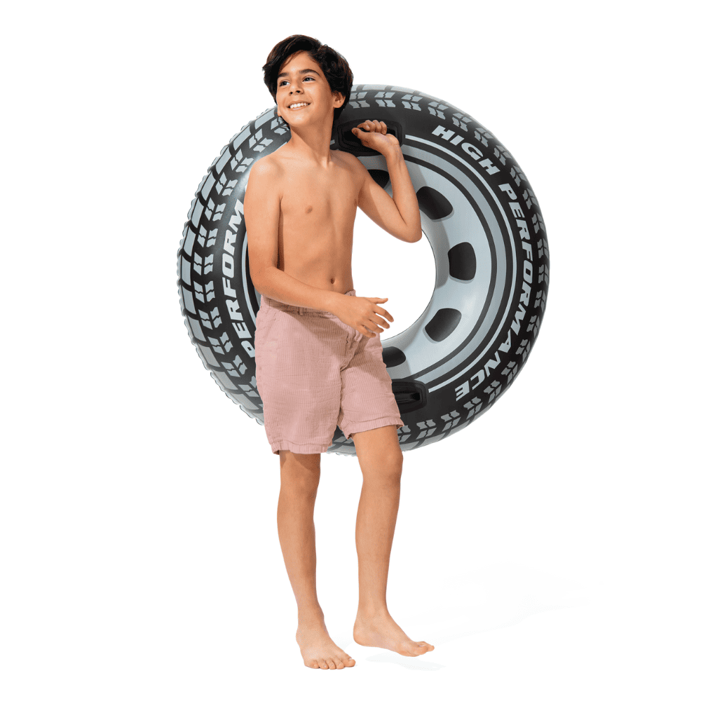 FLOTADOR INFLABLE REDONDO INTEX CON SUJETADORES 114 CM MONSTER TRUCK TUBE - 3