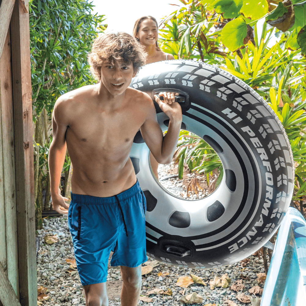FLOTADOR INFLABLE REDONDO INTEX CON SUJETADORES 114 CM MONSTER TRUCK TUBE - 7