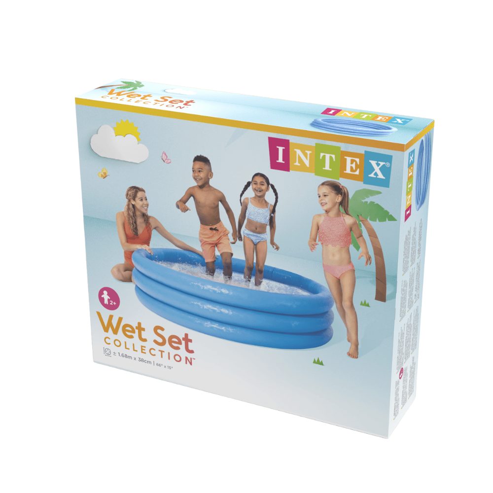 PISCINA BEBE INFLABLE INTEX CRYSTAL BLUE 168X38 CM - 3