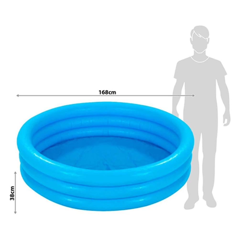 PISCINA BEBE INFLABLE INTEX CRYSTAL BLUE 168X38 CM - 4