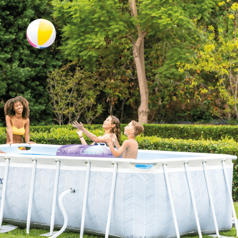 PISCINA ESTRUCTURAL INTEX PRISMA FRAME CHEVRON SET 400X200X100 CM + BOMBA + ESCALERA - 4