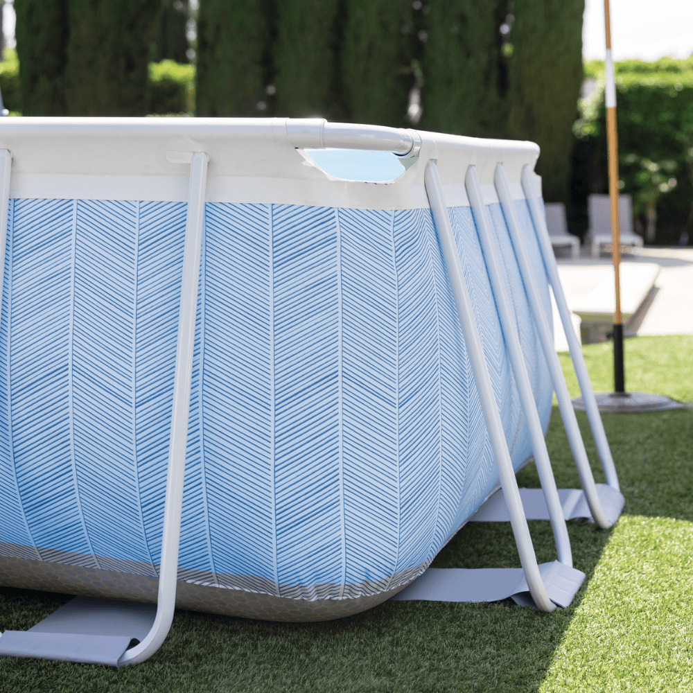 PISCINA ESTRUCTURAL INTEX PRISMA FRAME CHEVRON SET 400X200X100 CM + BOMBA + ESCALERA - 5