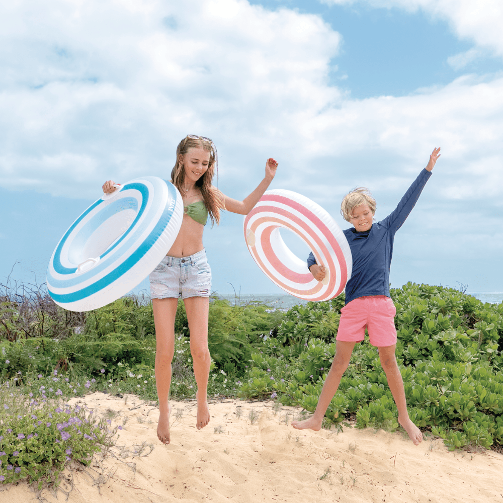 FLOTADOR INFLABLE REDONDO INTEX CON SUJETADORES 91 CM STRIPED DREAMS AZUL - 5