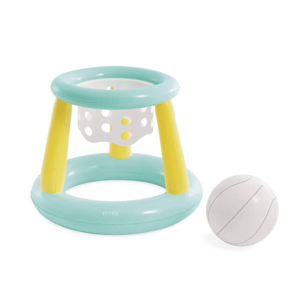 JUEGO PISCINA INFLABLE INTEX ARO DE BASKETBALL MEGA FLOATING HOOPS + PELOTA INFLABLE - 3