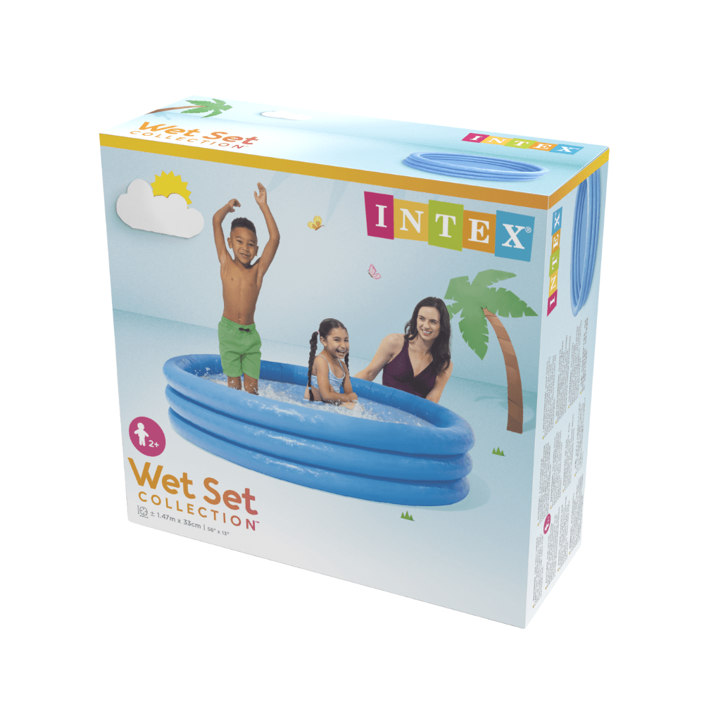 PISCINA BEBE INFLABLE INTEX CRYSTAL BLUE 147X33 CM - 3