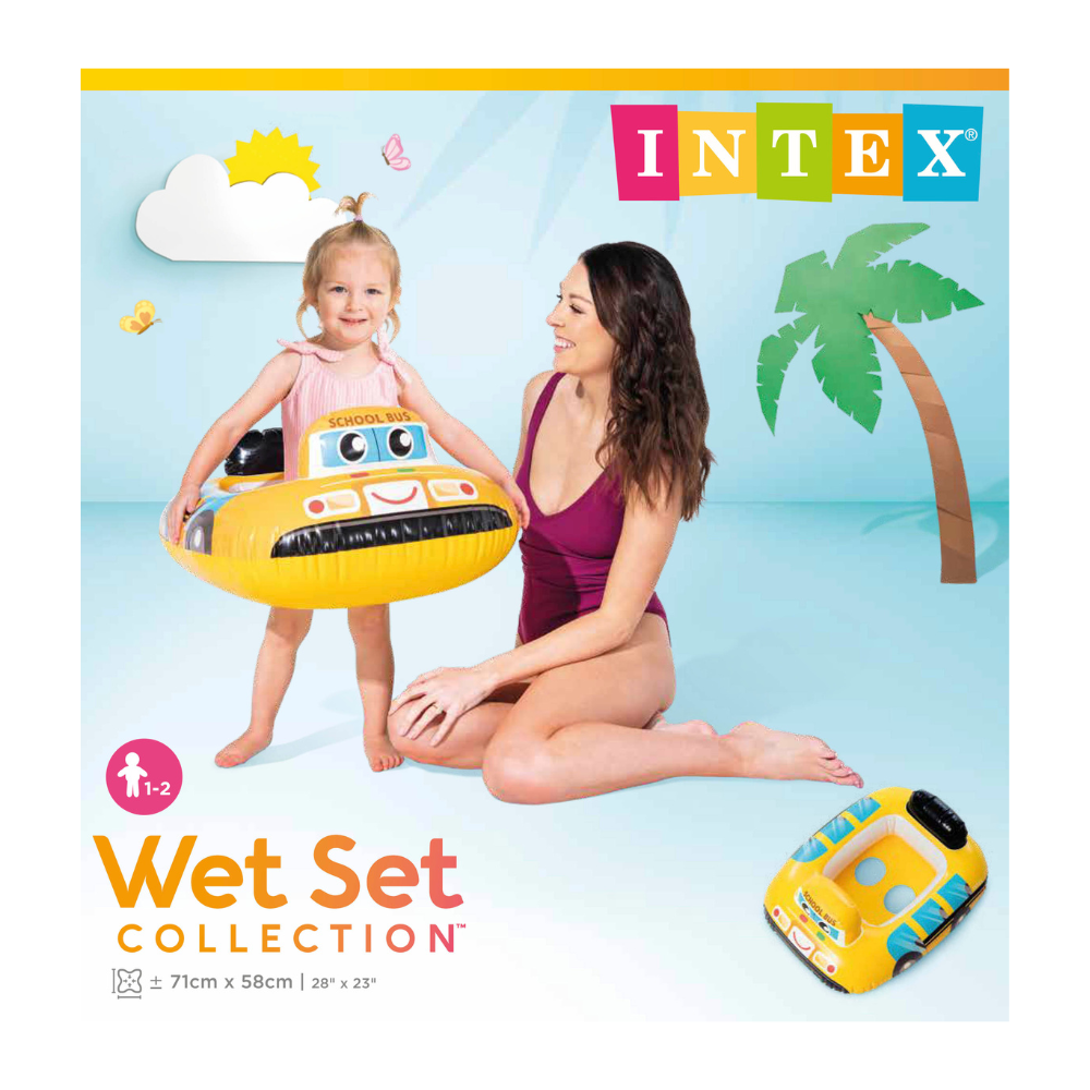 FLOTADOR INFLABLE BEBE INTEX BUS ESCOLAR CAPACIDAD 15 KG KIDDIE FLOAT - 10