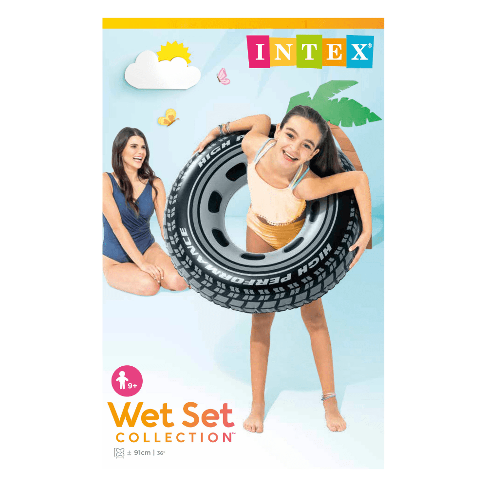 FLOTADOR INFLABLE REDONDO INTEX 91 CM GIANT TIRE TUBE - 3