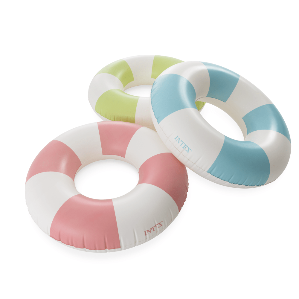 FLOTADOR INFLABLE REDONDO INTEX 91 CM COASTAL CABANA TUBE AZUL - 5