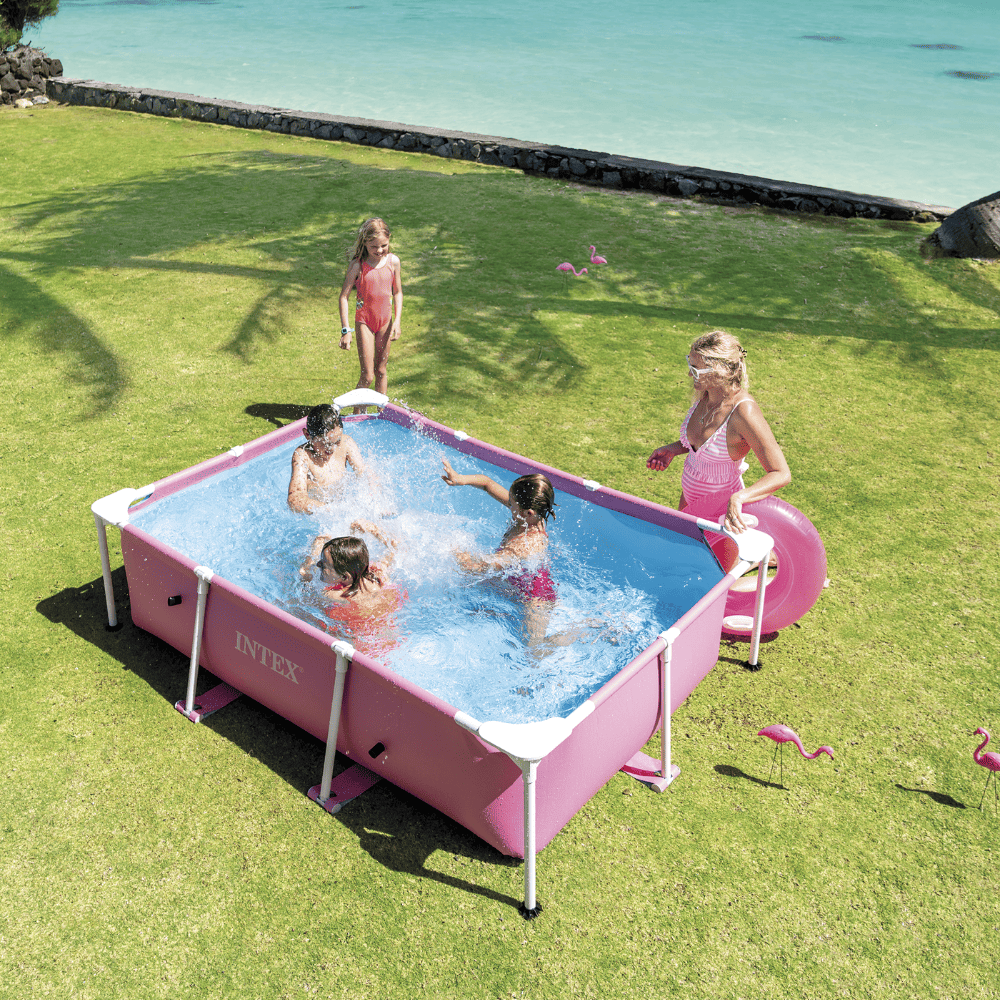 PISCINA ESTRUCTURAL INTEX SMALL FRAME 220X150X60 CM PINK - 7