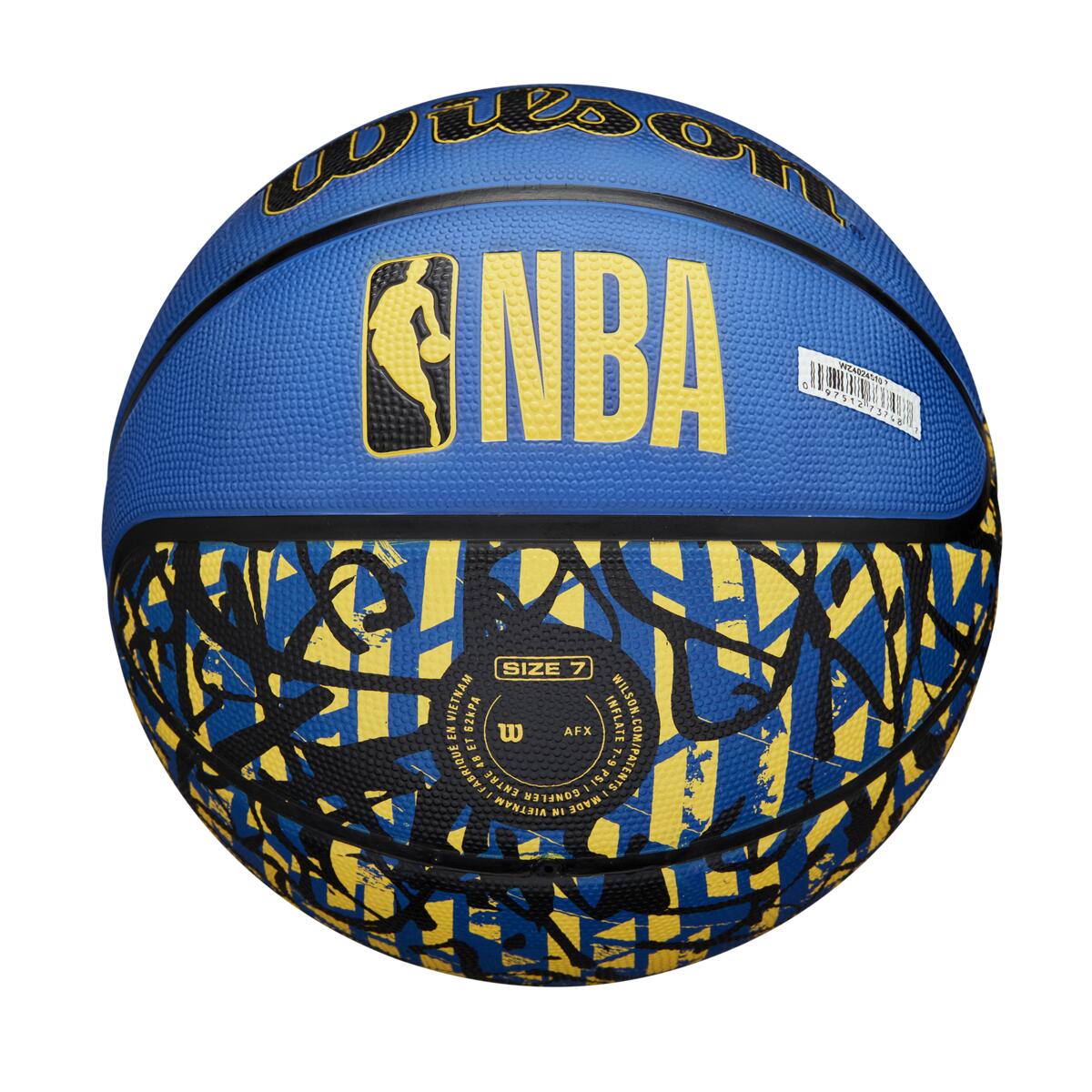 BALON BASKETBALL WILSON NBA TEAM GRAFFITI GOLDEN STATE WARRIORS TAMAÑO 7 - 7