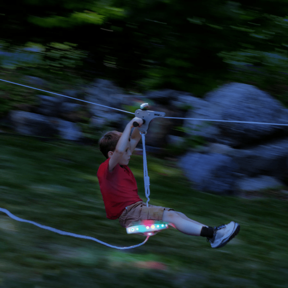 KIT TIROLESA 30,5 M CON FRENO SLACKERS RIDERZ ZIPLINE 100 FT. W/ SPRING BRAKE - 3