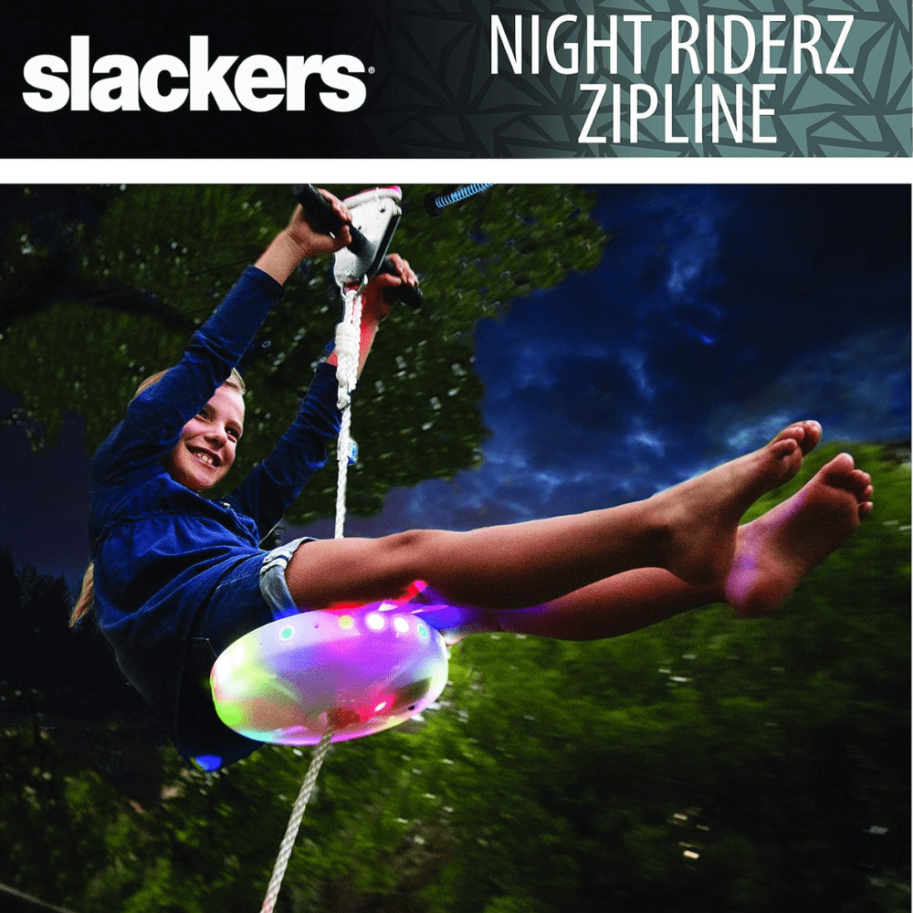 KIT TIROLESA 30,5 M CON FRENO SLACKERS RIDERZ ZIPLINE 100 FT. W/ SPRING BRAKE - 6