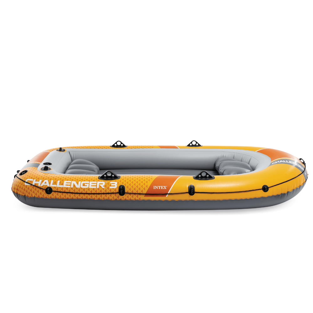 BOTE INFLABLE INTEX CHALLENGER 3 SET CAPACIDAD 320 KG + REMOS + INFLADOR - 4