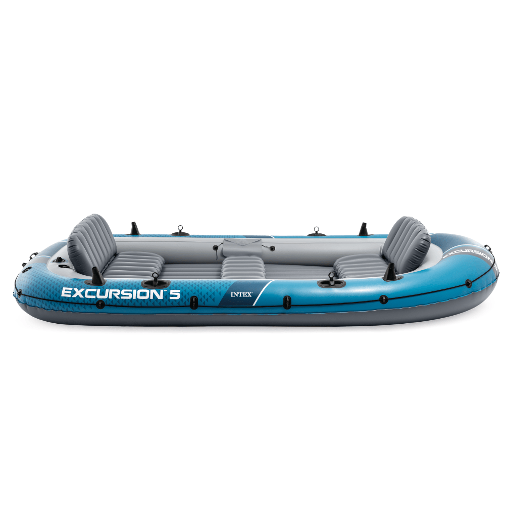 BOTE INFLABLE INTEX EXCURSION 5 SET CAPACIDAD 600 KG + REMOS + INFLADOR - 5