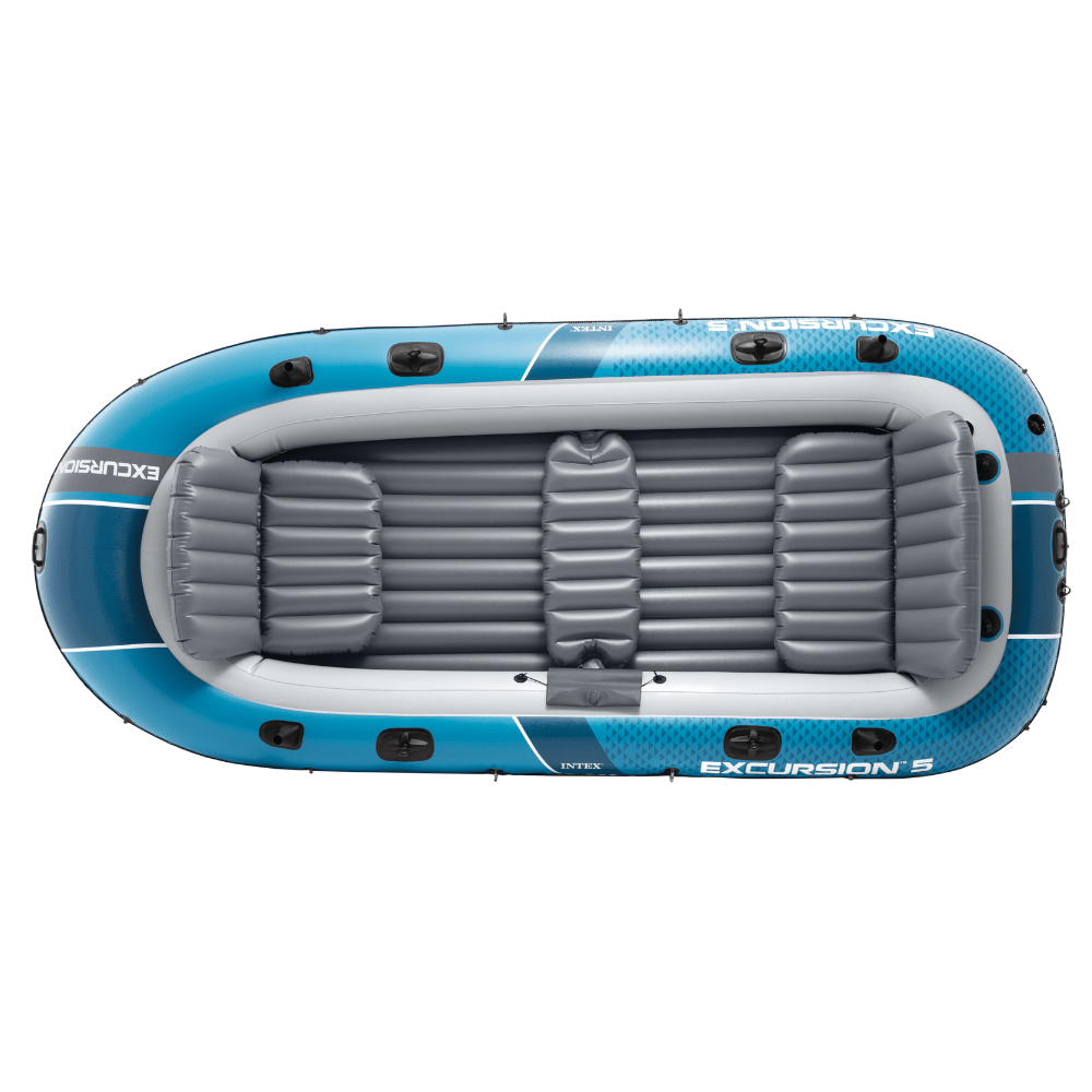 BOTE INFLABLE INTEX EXCURSION 5 SET CAPACIDAD 600 KG + REMOS + INFLADOR - 6