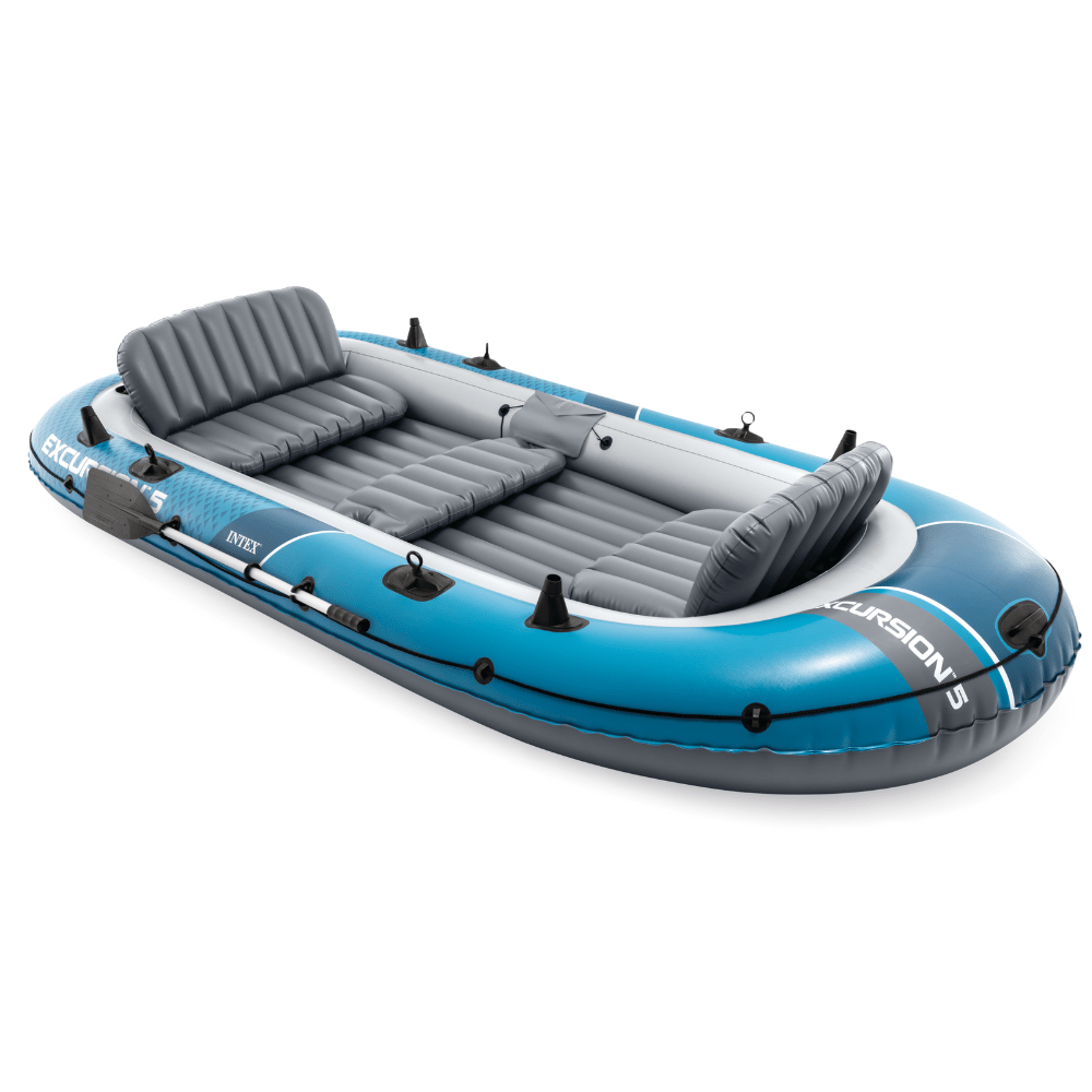BOTE INFLABLE INTEX EXCURSION 5 SET CAPACIDAD 600 KG + REMOS + INFLADOR - 7