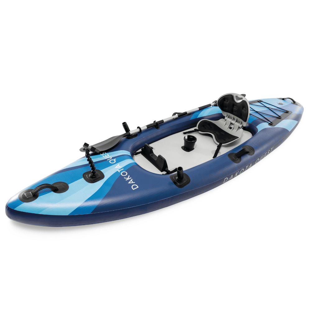 KAYAK INFLABLE INTEX DAKOTA QUEST CAPACIDAD 1 PERSONA + REMOS + INFLADOR SIT-ON-TOP - 9