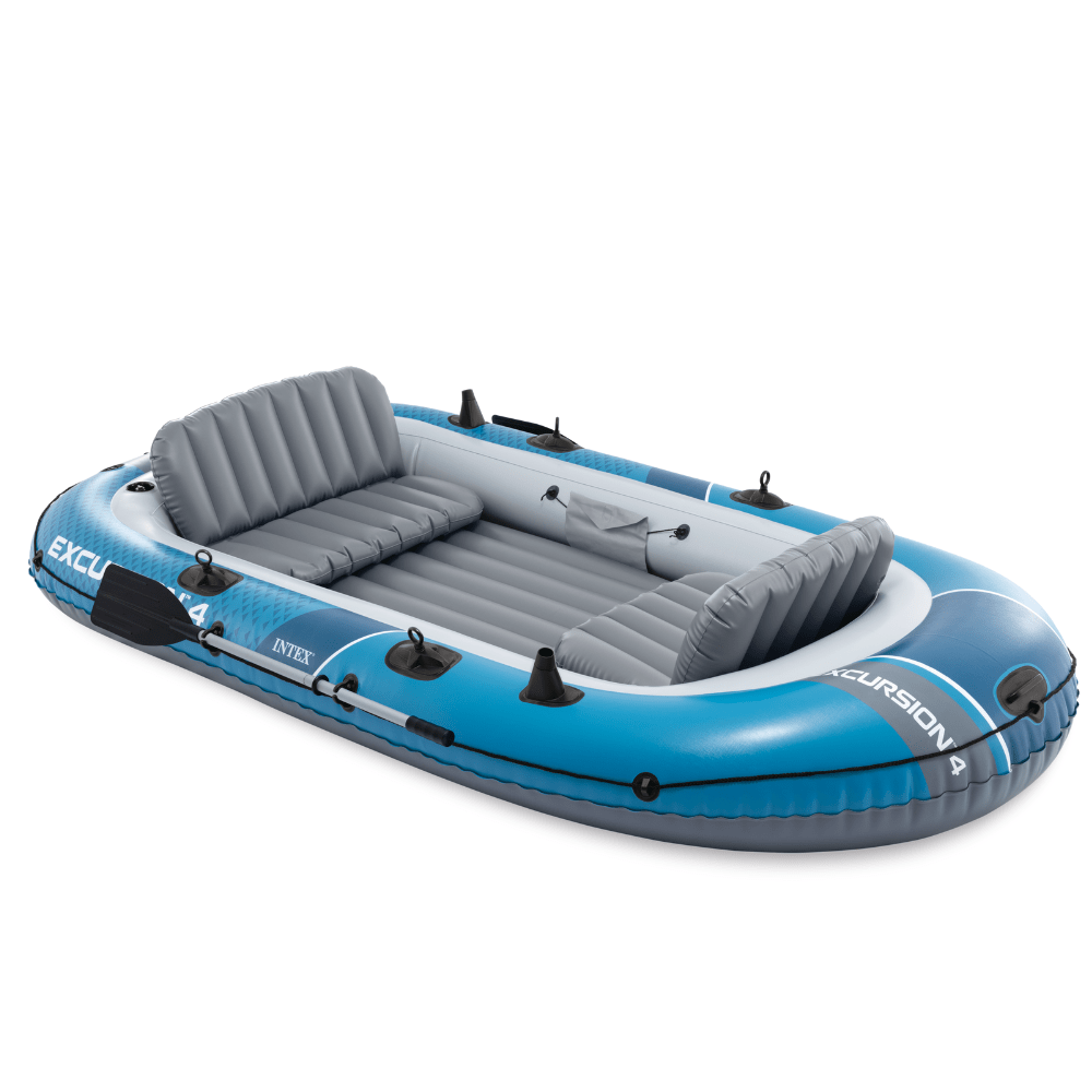 BOTE INFLABLE INTEX EXCURSION 4 SET CAPACIDAD 500 KG + REMOS + INFLADOR - 7