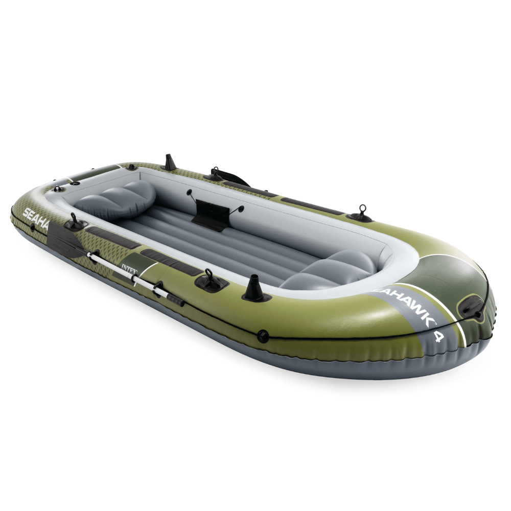 BOTE INFLABLE INTEX SEAHAWK 4 SET CAPACIDAD 480 KG + REMOS + INFLADOR - 7