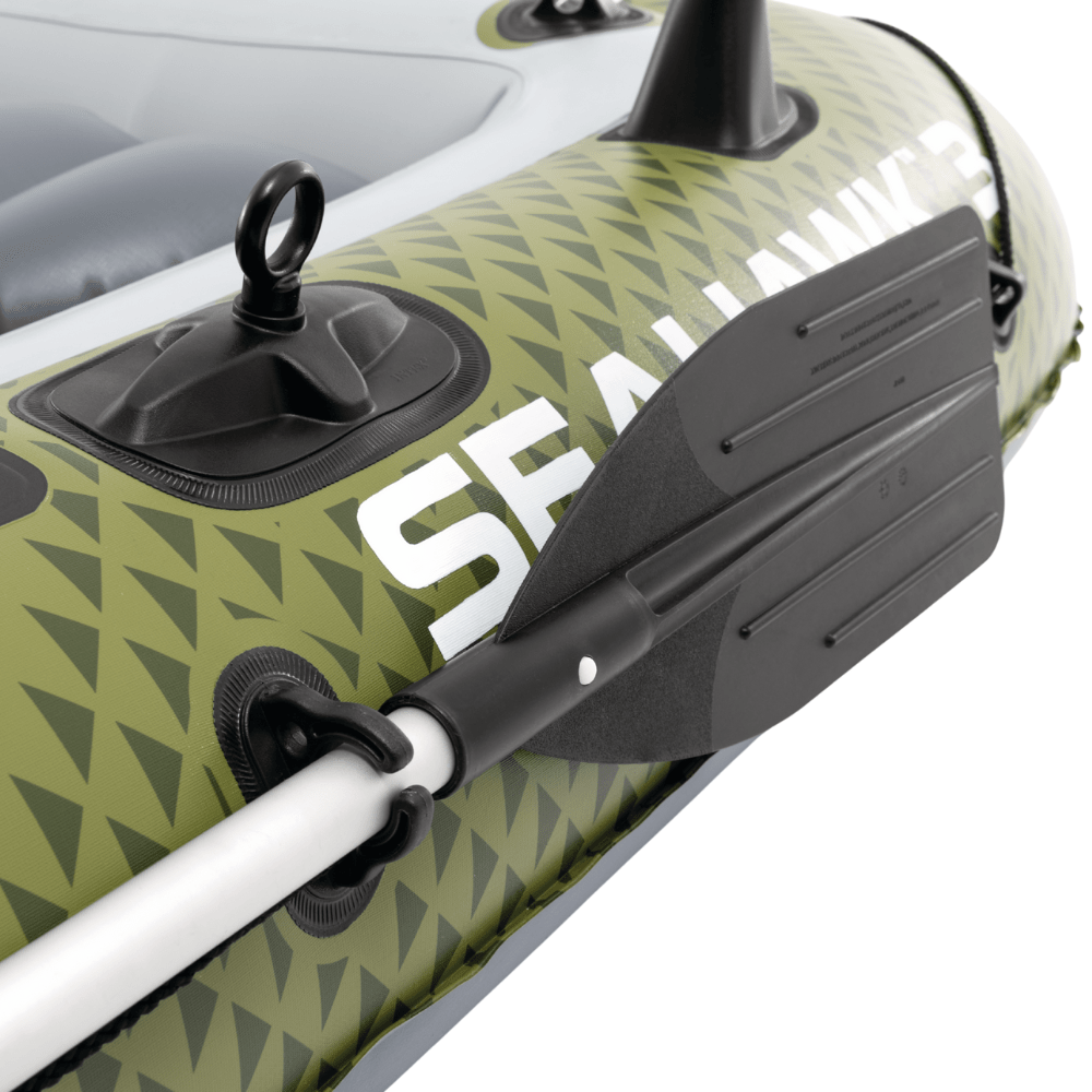 BOTE INFLABLE INTEX SEAHAWK 3 SET CAPACIDAD 360 KG + REMOS + INFLADOR - 11