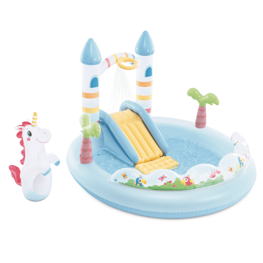 CENTRO DE ACTIVIDAD INFLABLE INTEX CASTILLO DE UNICORNIO UNICORN CASTLE - 1
