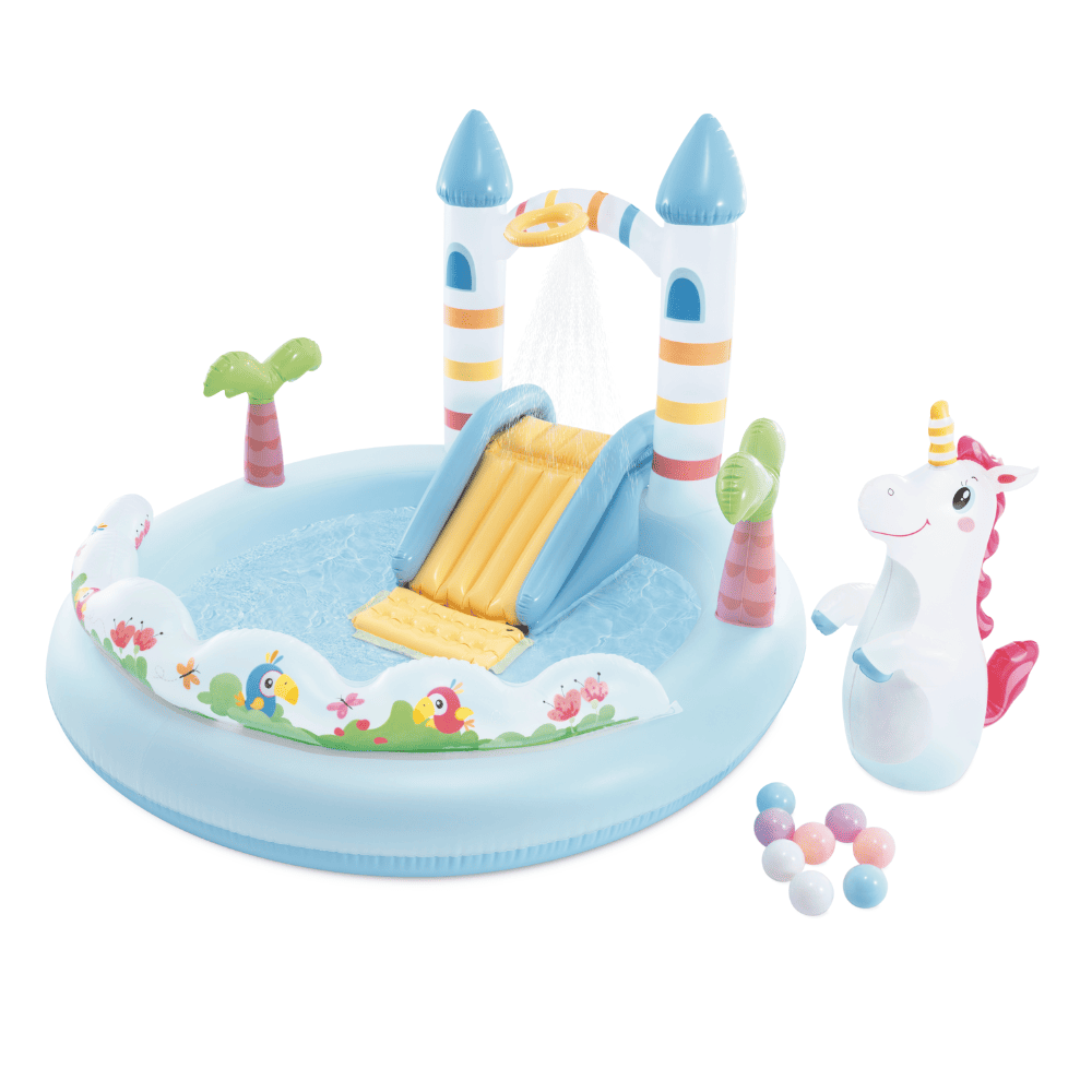 CENTRO DE ACTIVIDAD INFLABLE INTEX CASTILLO DE UNICORNIO UNICORN CASTLE - 3