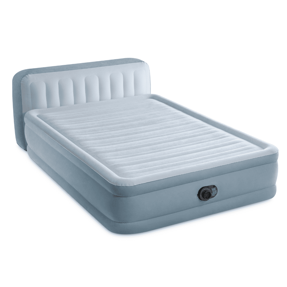 COLCHON INFLABLE ELE CTRICO INTEX 2 PLAZAS 152X203X46 CM RESPALDO QUEEN PLUSH HEADBOARD - 1