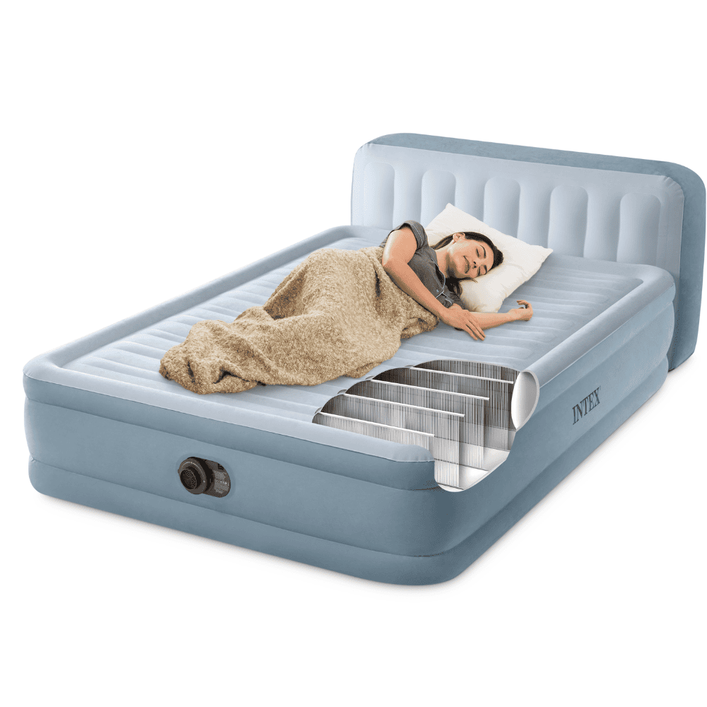 COLCHON INFLABLE ELE CTRICO INTEX 2 PLAZAS 152X203X46 CM RESPALDO QUEEN PLUSH HEADBOARD - 6