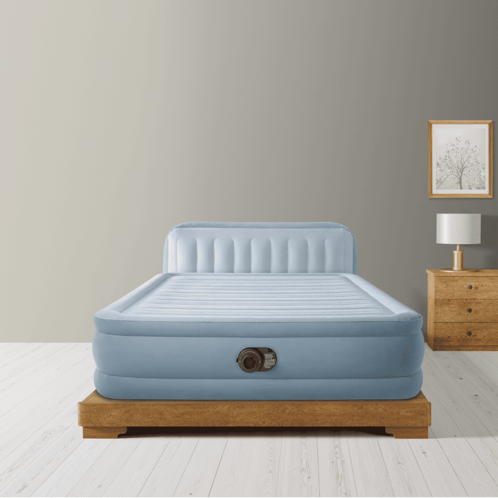COLCHON INFLABLE ELE CTRICO INTEX 2 PLAZAS 152X203X46 CM RESPALDO QUEEN PLUSH HEADBOARD - 10