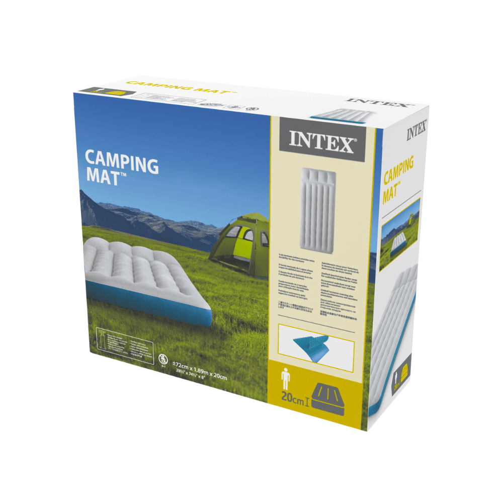 COLCHON INFLABLE PARA ACAMPAR INTEX  72X189X20 CM CAMPING MAT - 4