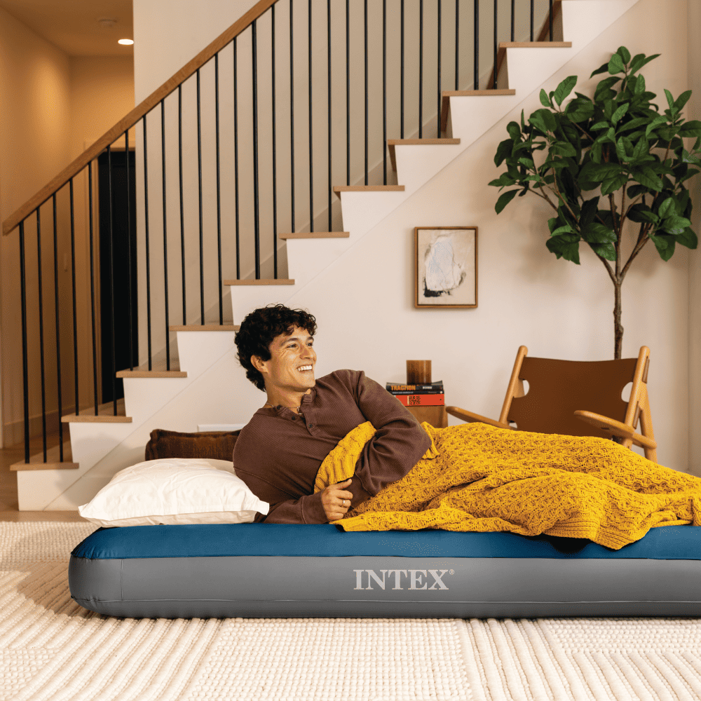 COLCHON INFLABLE INTEX 2 PLAZAS 152X203X25 CM CON BOMBA RECARGABLE PRESTIGE DOWNY AIRBED - 2
