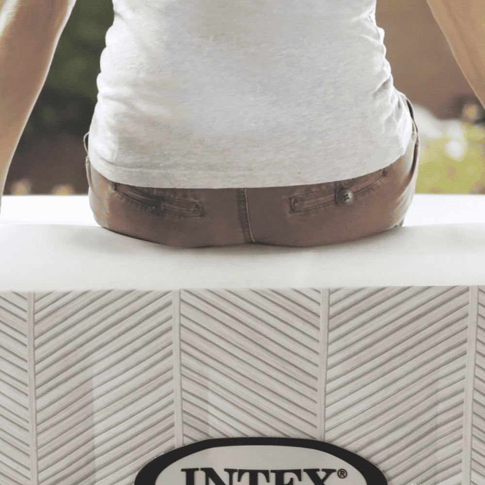 SPA HOT TUB INFLABLE INTEX CHEVRON DELUXE SQUARE BUBBLE SPA 6 PERSONAS - 4