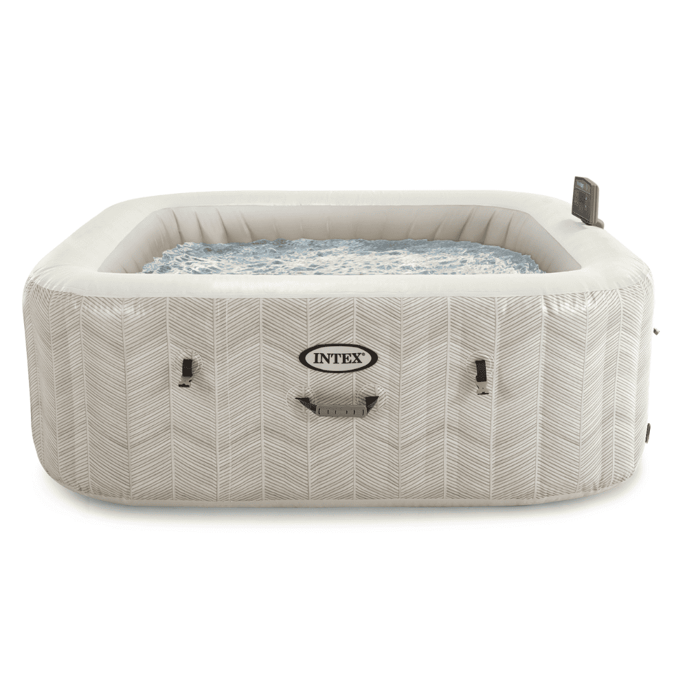 SPA HOT TUB INFLABLE INTEX CHEVRON DELUXE SQUARE BUBBLE SPA 6 PERSONAS - 7