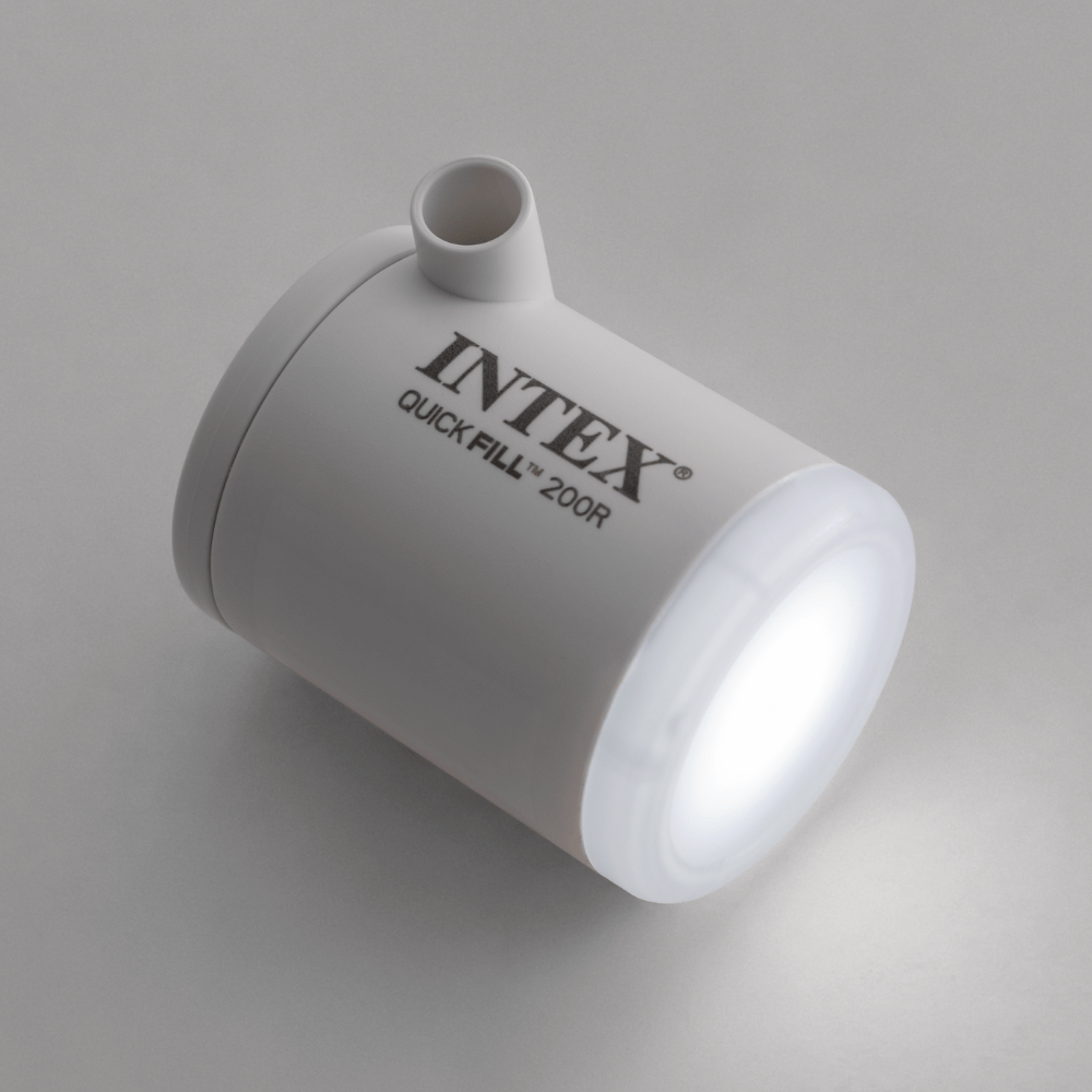 INFLADOR ELE CTRICO RECARGABLE CON LINTERNA INTEX USB QUICKFILL 200R TINY 200 LTS/MIN - 2